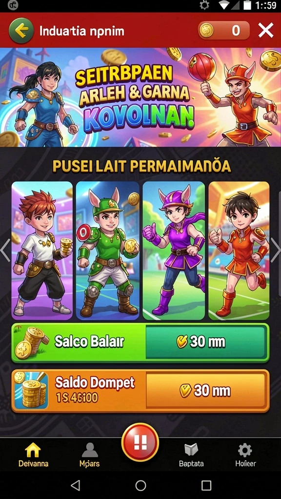 pisang123 - Karakter unik yang dapat dimainkan di PISANG123.
